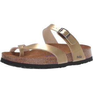 Betula Birkenstock Metal Gold Mia Sandals Womens 10 10.5 EU 41 Soft Footbed NWT